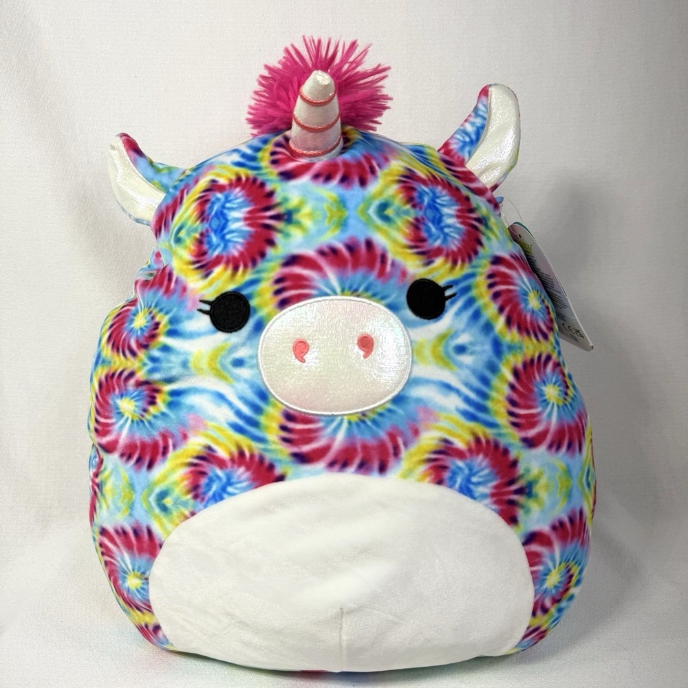 Squishmallow Atlas Tie Dye Unicorn RARE Kellytoy NEW 12in TIK TOK Mohawk Target